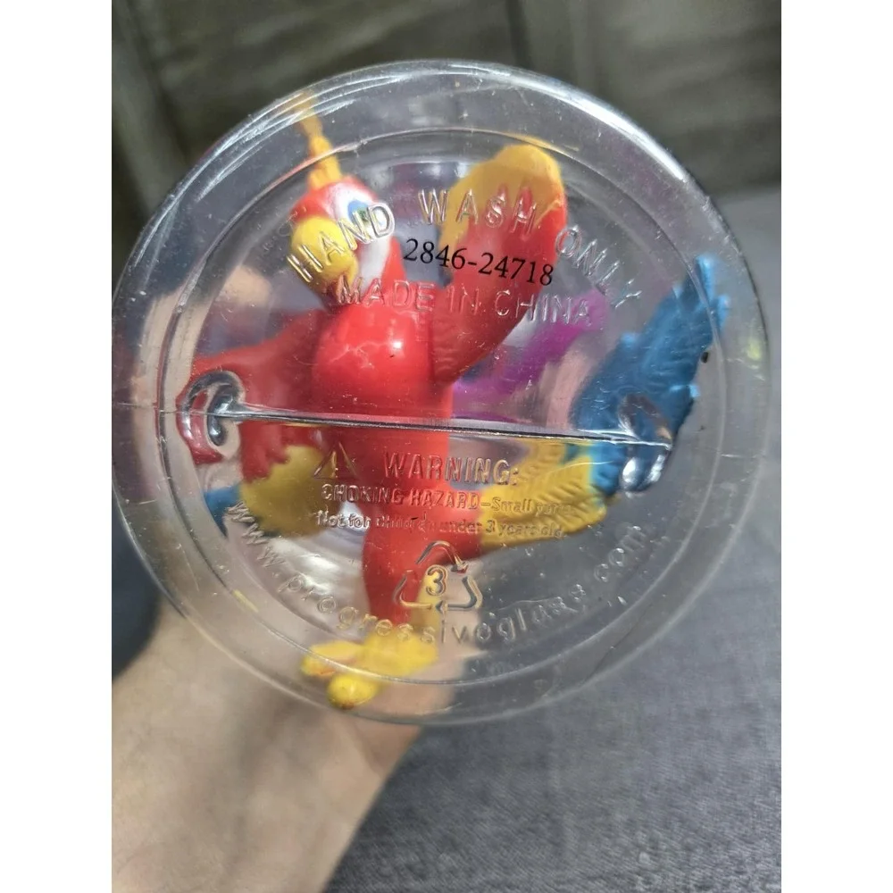 Rainforest Cafe Rio Macaw Bird Character Cup Straw Figure Vintage